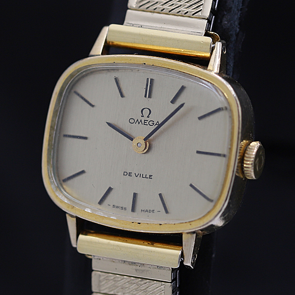 ✨OMEGA✨オメガ✨デビル✨ゴールド文字盤✨レディース✨手巻き✨腕時計✨ 1円 オメガ デビル 手巻き ゴールド文字盤 レディース腕時計 TKD