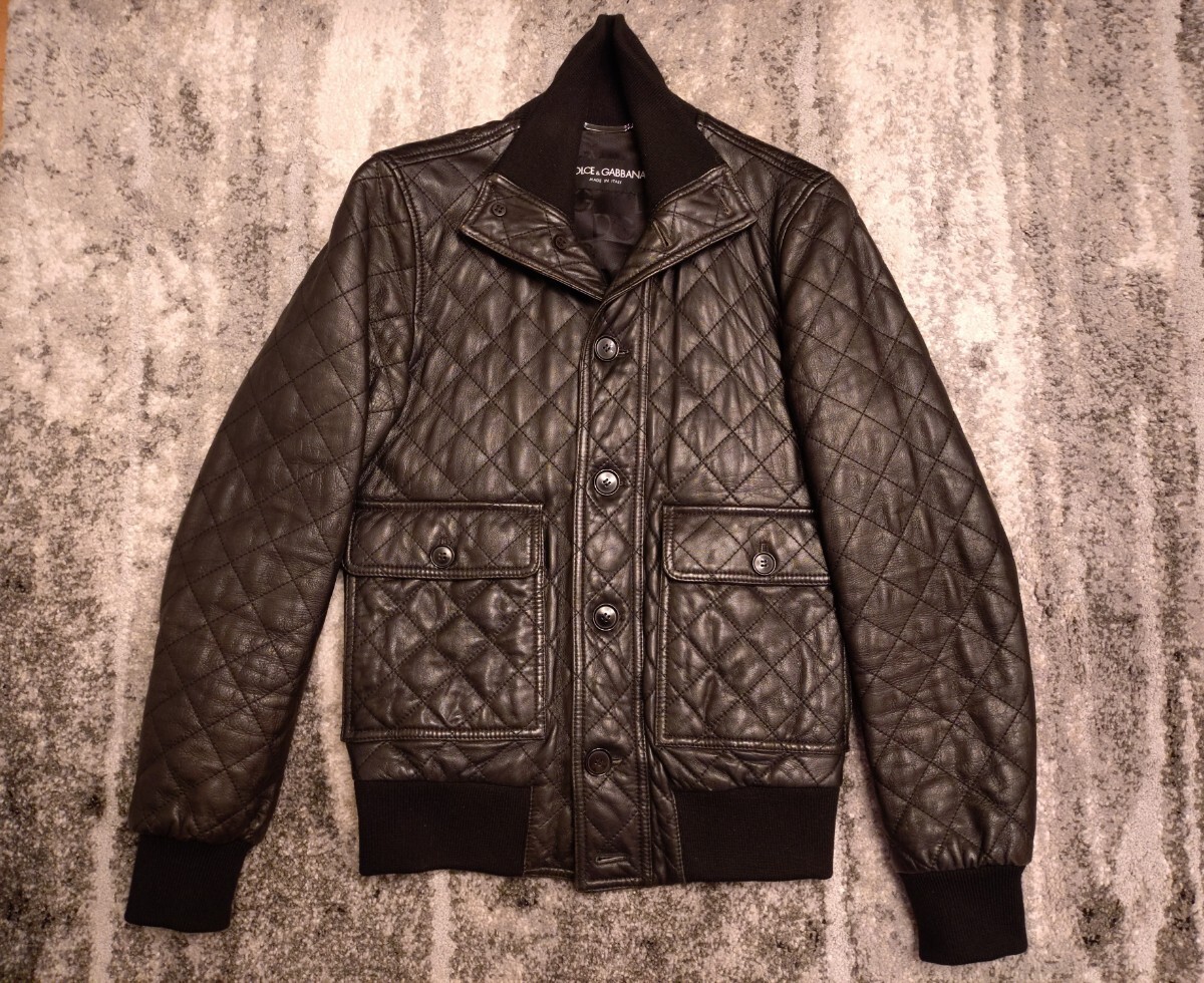 DOLCE&GABBANA レザージャケット レザー メンズ 完売ドルチェ 