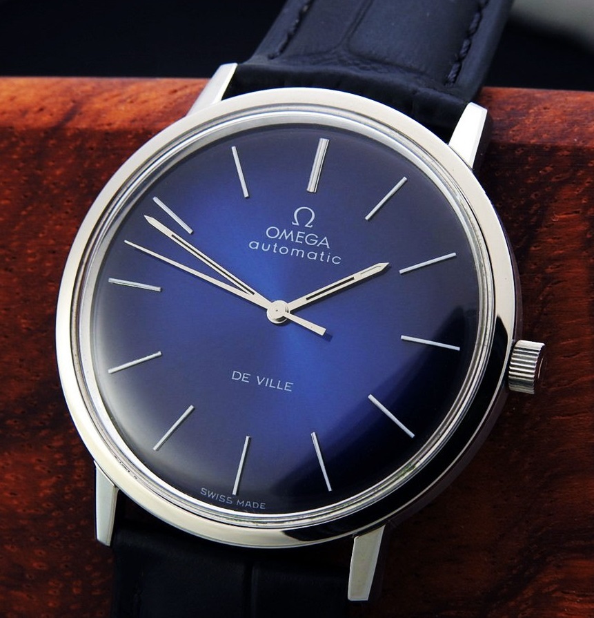 OMEGA オメガ DE VILLE デビル Steel 2 Tone Blue Dial Cal.711 メンズ