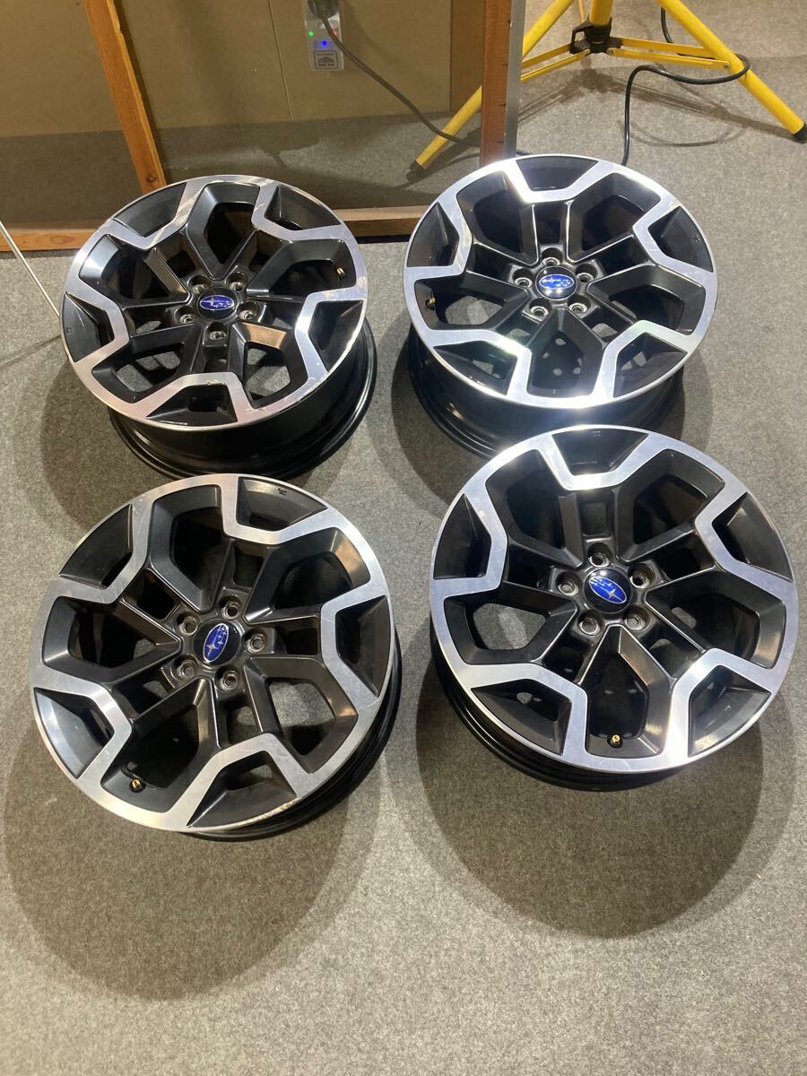 17インチ 7J PCD100 5H ホイール（スタッドレス付）　4本 7J PCD100 5H スバル XV 純正 17インチ ホイール スタッドレスタイヤ用