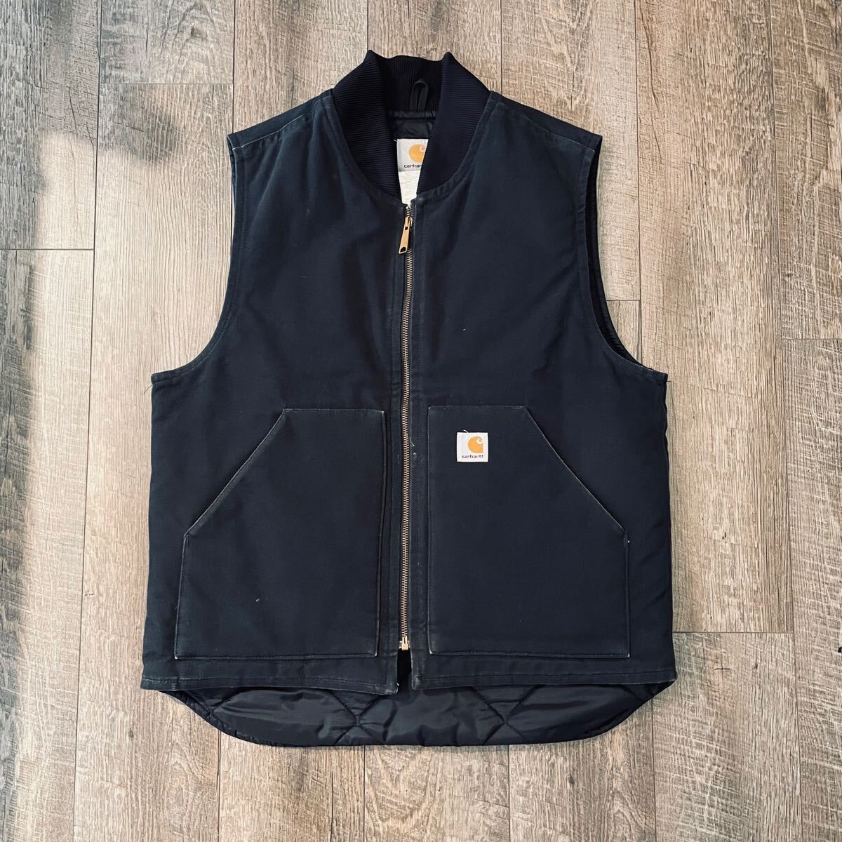 90s 00s vintage Carhartt ブラック ダックベスト ベスト 黒 DUCK VEST