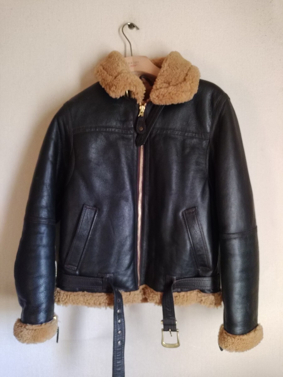 GOLDTOP RAF SHEEPSKIN IRVIN JACKET ムートンジャケット size38 black 