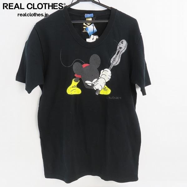 ディズニーワールド　レコード ☆Roen×Disney/ロエン×ディズニー クラッシュミッキー プリント T