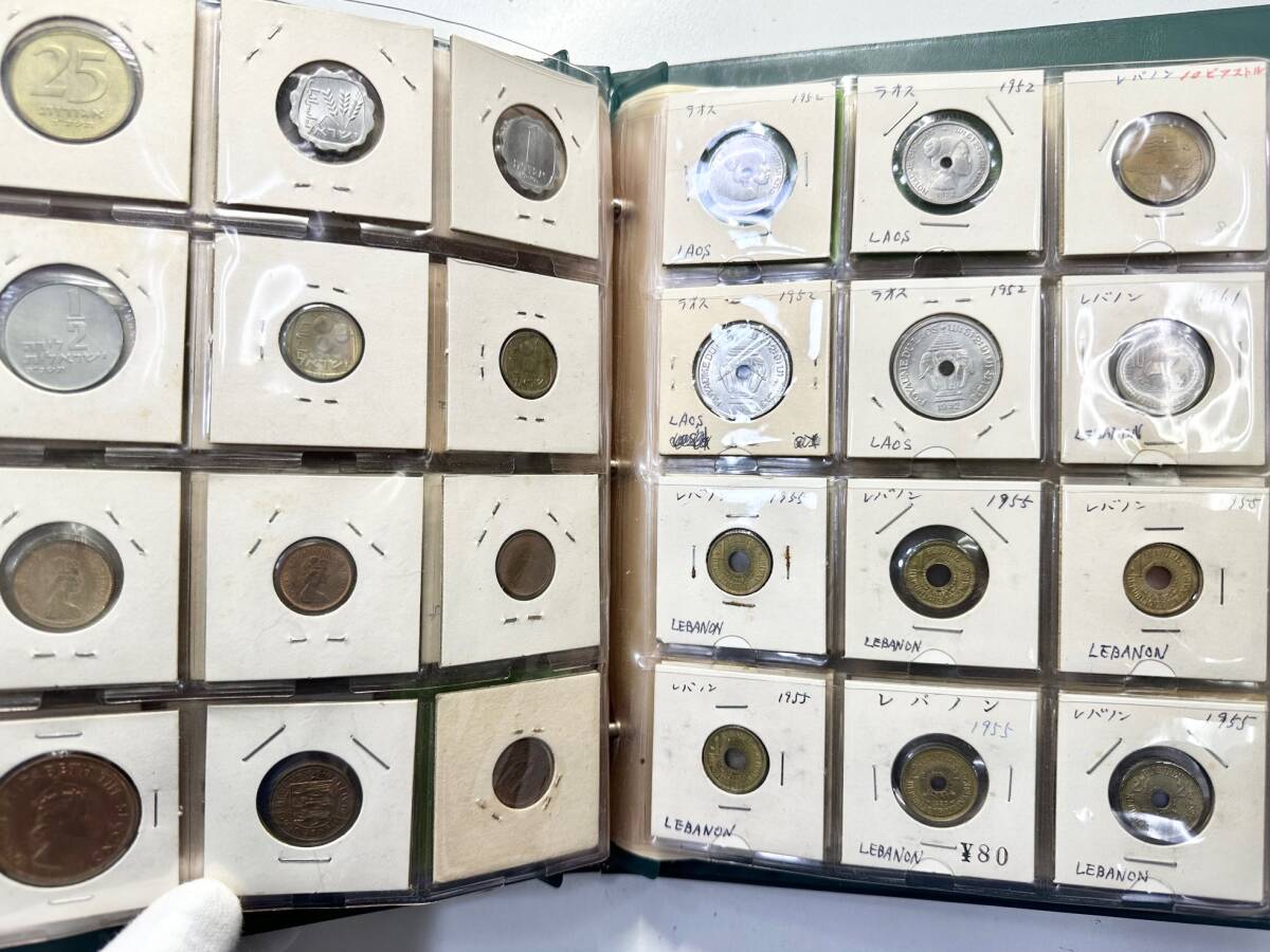 外国コインブック 108枚 海外硬貨 古銭 銀貨等 マレーシア マラウイ ジャマイカ インドネシア イスラエル レバノン