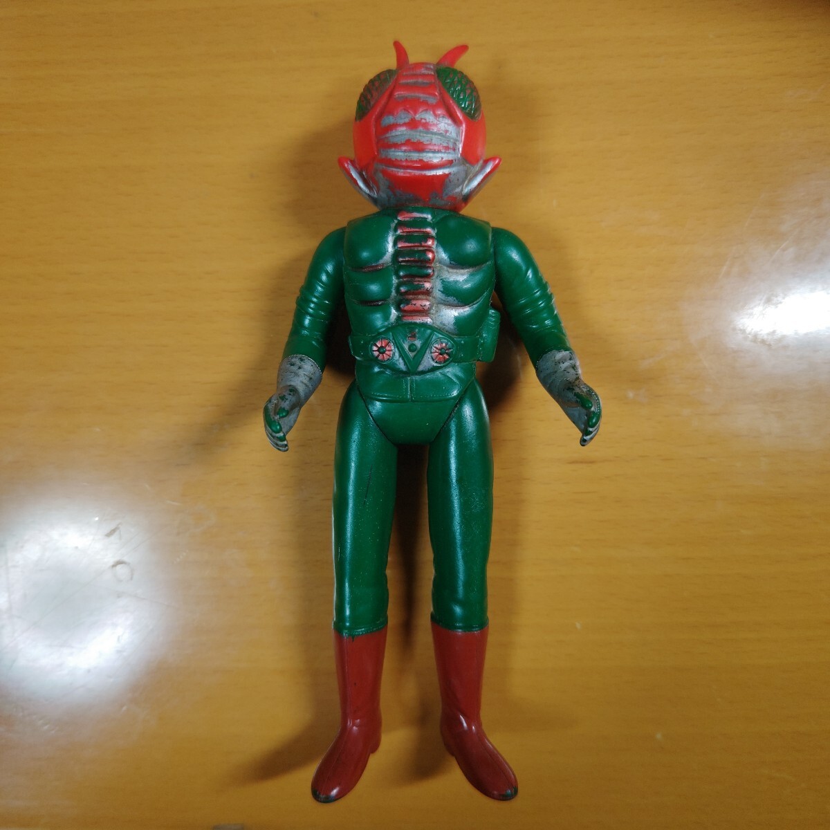 珍品 当時物 ポピー 仮面ライダーV3 高さ約20cm 開き手 硬質 ソフビ