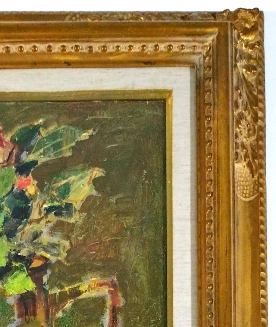 真作 油彩/日展参与・日洋会【桜田精一】「椿」裏書 直筆サイン/額縦