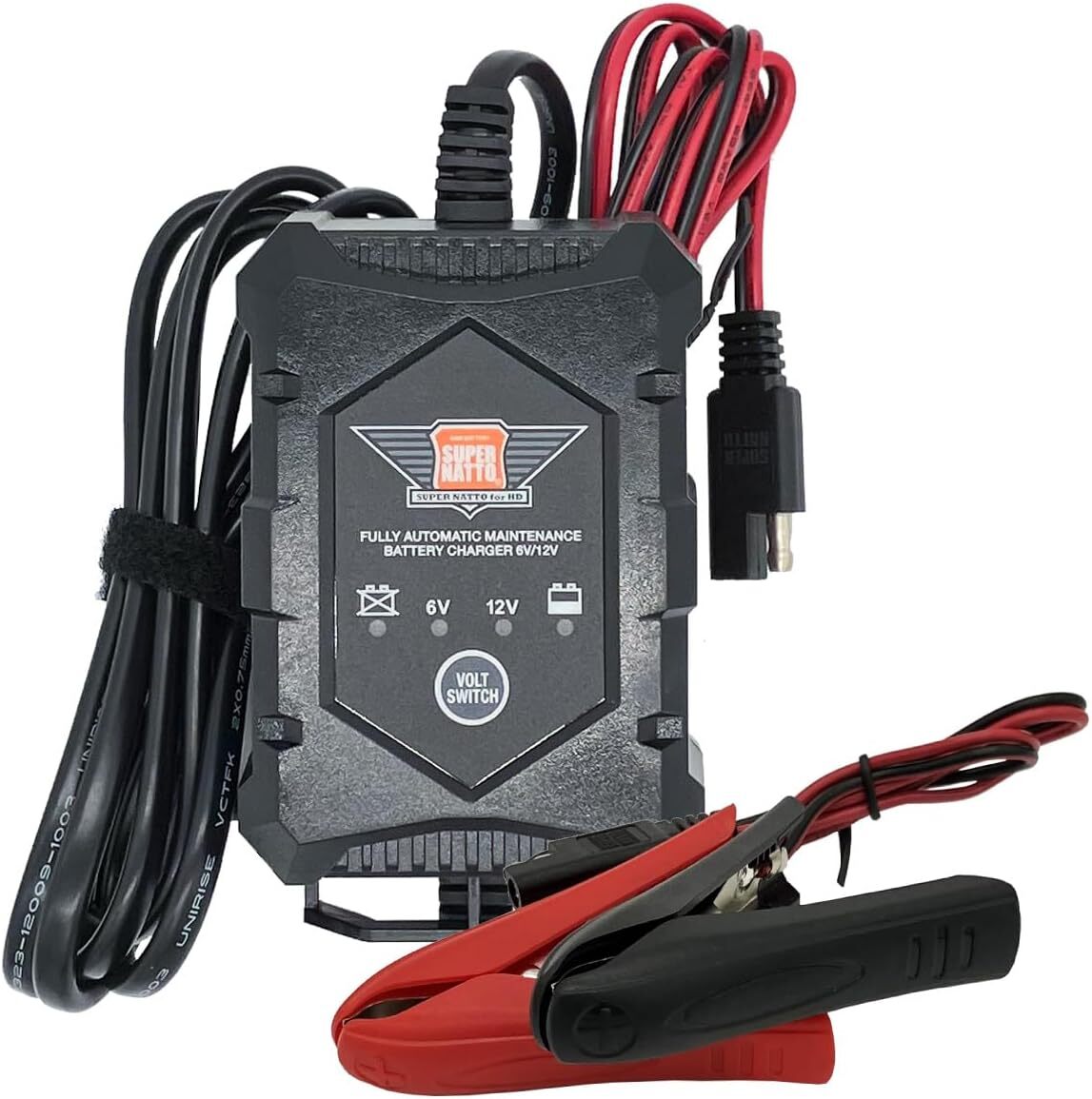 充電器 単品 ハーレー専用バッテリー充電器（6V/12V切替式）【サルフェーション 除去機能】シンプル操作】 【自動電圧調整】トリ