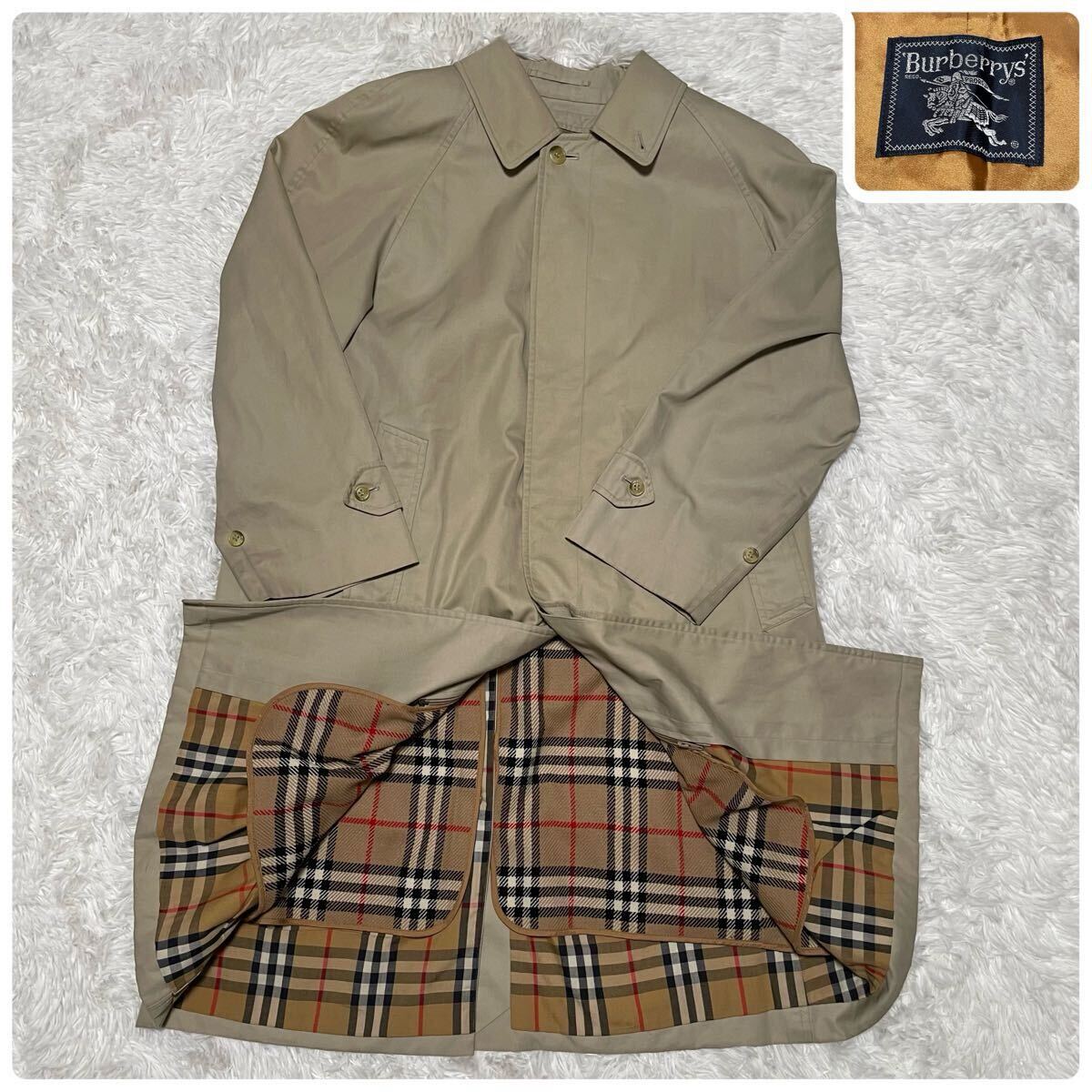 レディース 良品✨Burberry ステンカラーコート カシミア100% 大きいサイズ