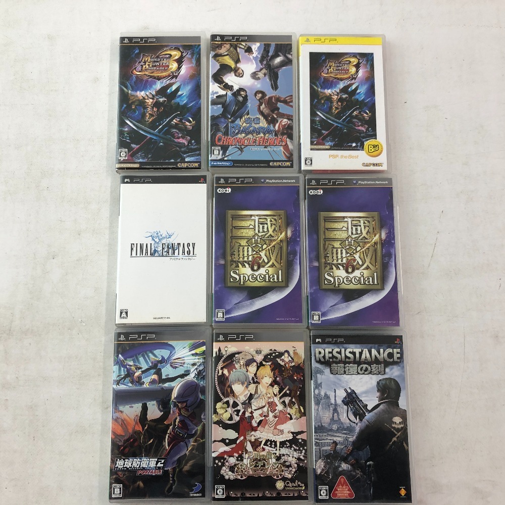 02w10025☆1円~ PSPソフト まとめ売り モンハンポータブル3、パワプロ