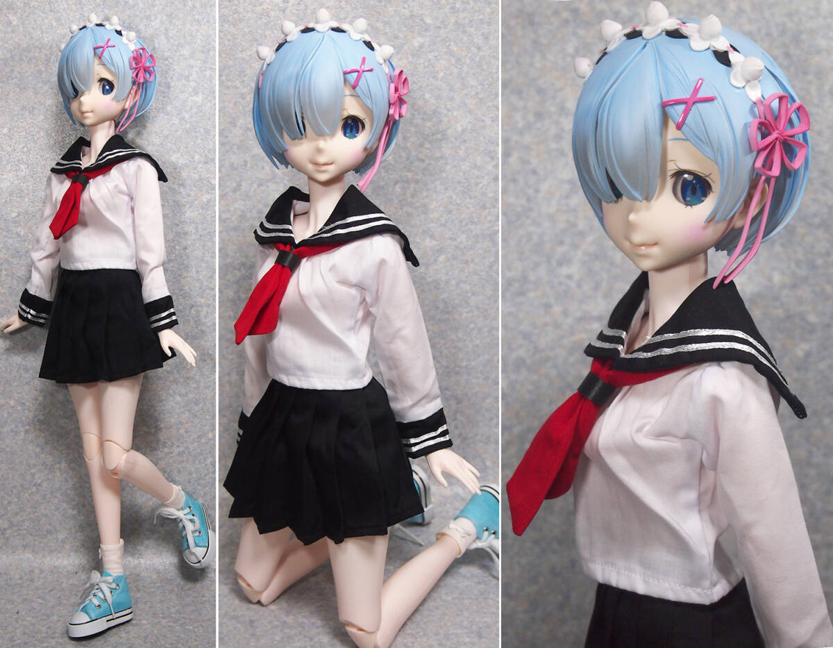 リゼロ レム 1/3 セーラー服Ver. 約60㎝カスタムドール Re:ゼロから