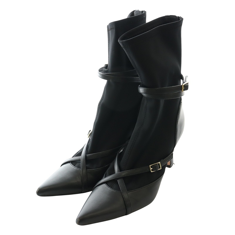 新品 her lip to Belted Sock Boots ソックスブーツ ハーリップトゥ Herlipto Belted sock Boots ソックスブーツ ショート