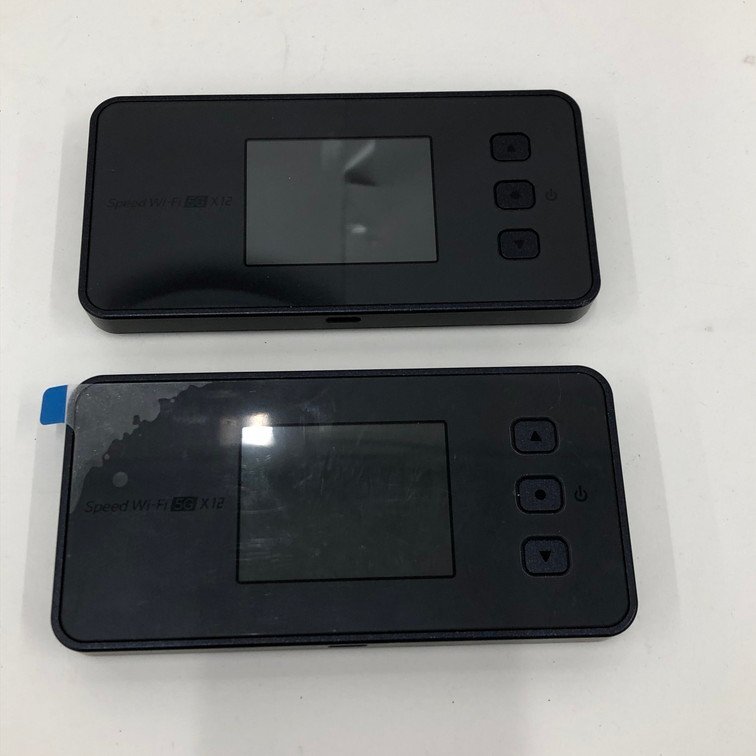 Speed Wi-Fi 5G X12 NAR03 モバイルルーター シャドーブラック 2点まとめ 充電器付き 通電○【DAAR2044】_2