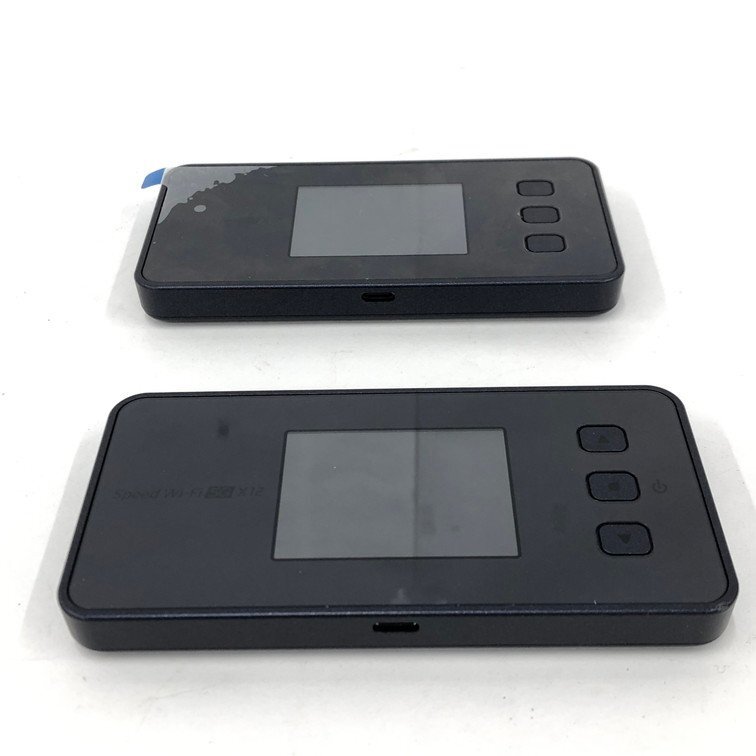 Speed Wi-Fi 5G X12 NAR03 モバイルルーター シャドーブラック 2点まとめ 充電器付き 通電○【DAAR2044】_5