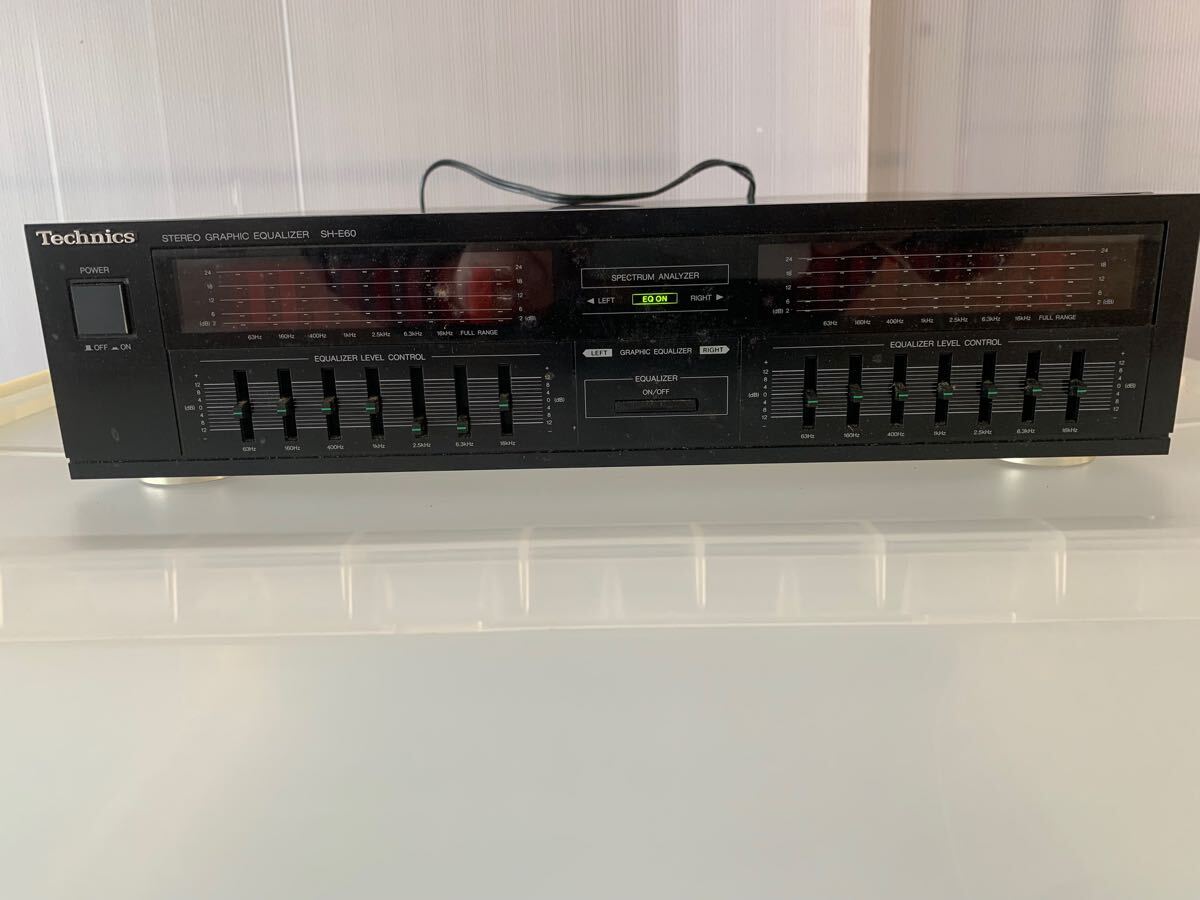 テクニクス製オゥデオアンプ グラフィックイコライザー セット Technics SH-E60 Stereo Equalizer テクニクス ステレオ グラフィック