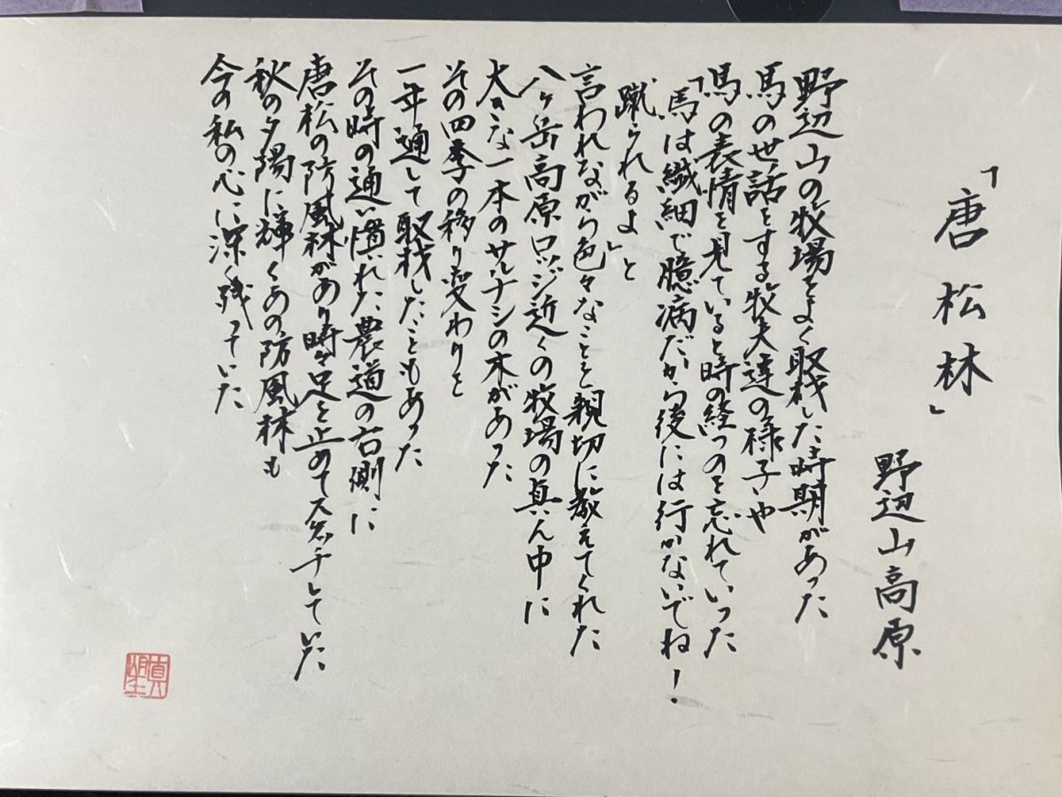 美品 小暮真望 林映 白樺 直筆サイン 版画 54/280 シルクスクリーン
