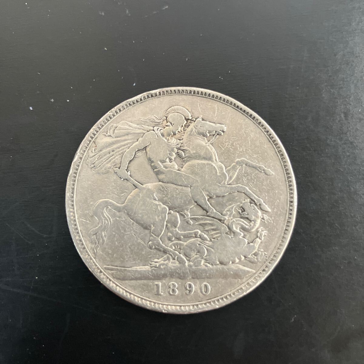 1890年 イギリス クラウン銀貨 ビクトリア ジュビリーヘッド 銀貨 貨幣 硬貨 アンティーク コイン 28(ヨーロッパ)｜