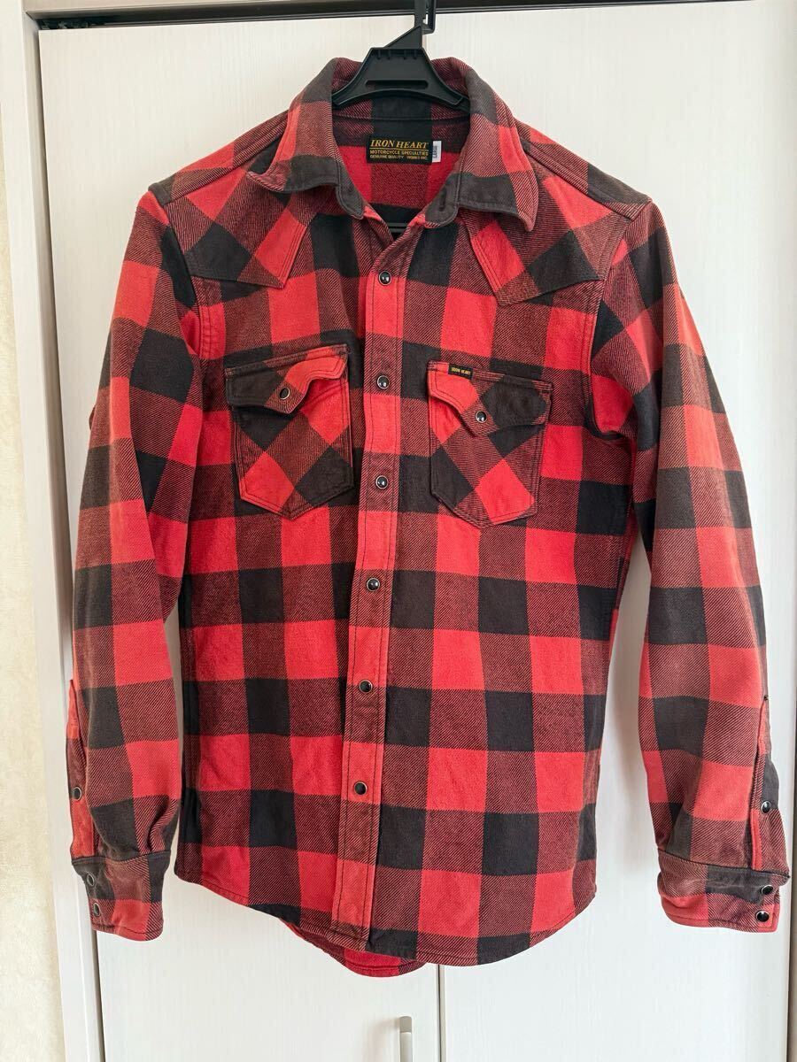 アイアンハート　IRON HEART 極厚ヘビーネルシャツ　L LARGE
