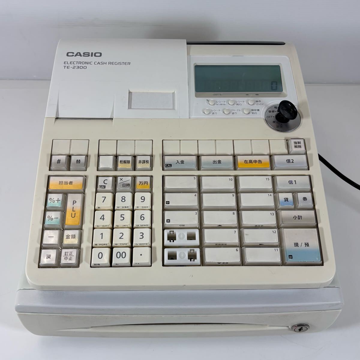 カシオ レジスター | TE-2300 15部門 CASIO ホワイト TE-2500 店名