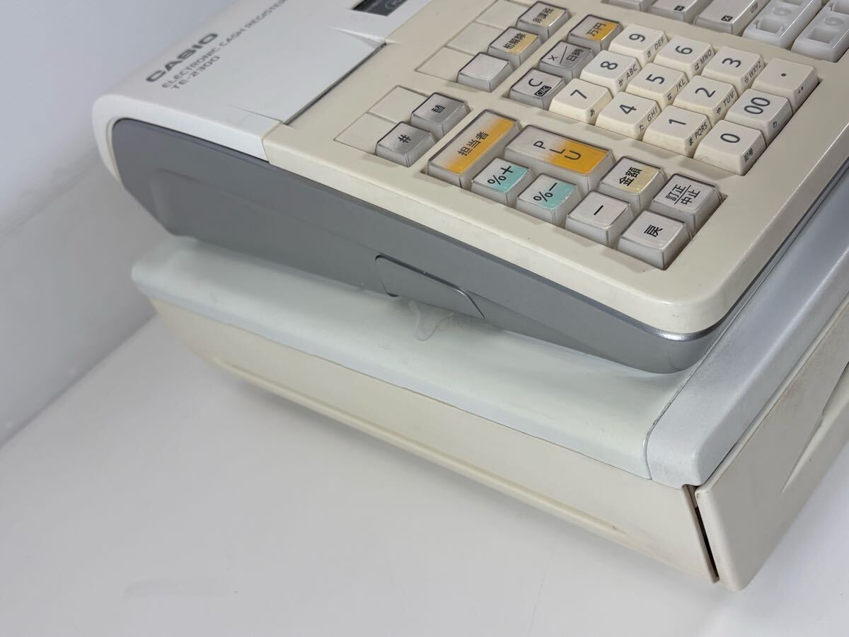 カシオ レジスター | TE-2300 15部門 CASIO ホワイト TE-2500 店名