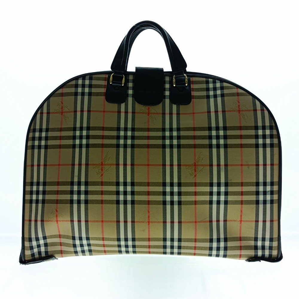 BURBERRY バーバリー ノバチェック キャンバス レザー ガーメントケース BURBERRY バーバリー ガーメントバッグ ノヴァチェック キャンバス