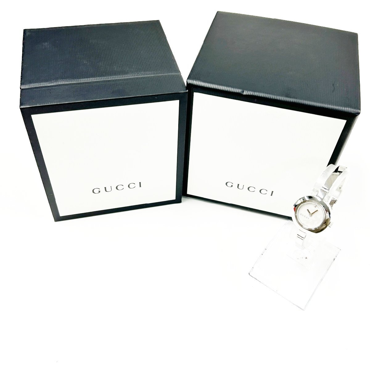 1円スタート】【箱付き】GUCCI グッチ 105 SS シルバー文字盤 クオーツ 