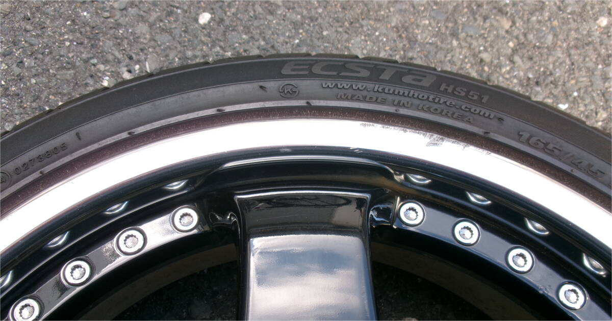 ●スピードスター SSR SP1-R 16×5.5J INSET45 4H PCD100 ブラック タイヤ 165/45R16●_2