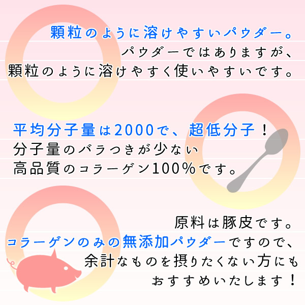 コラーゲン 1kg コラーゲンペプチド100% 送料無料_5