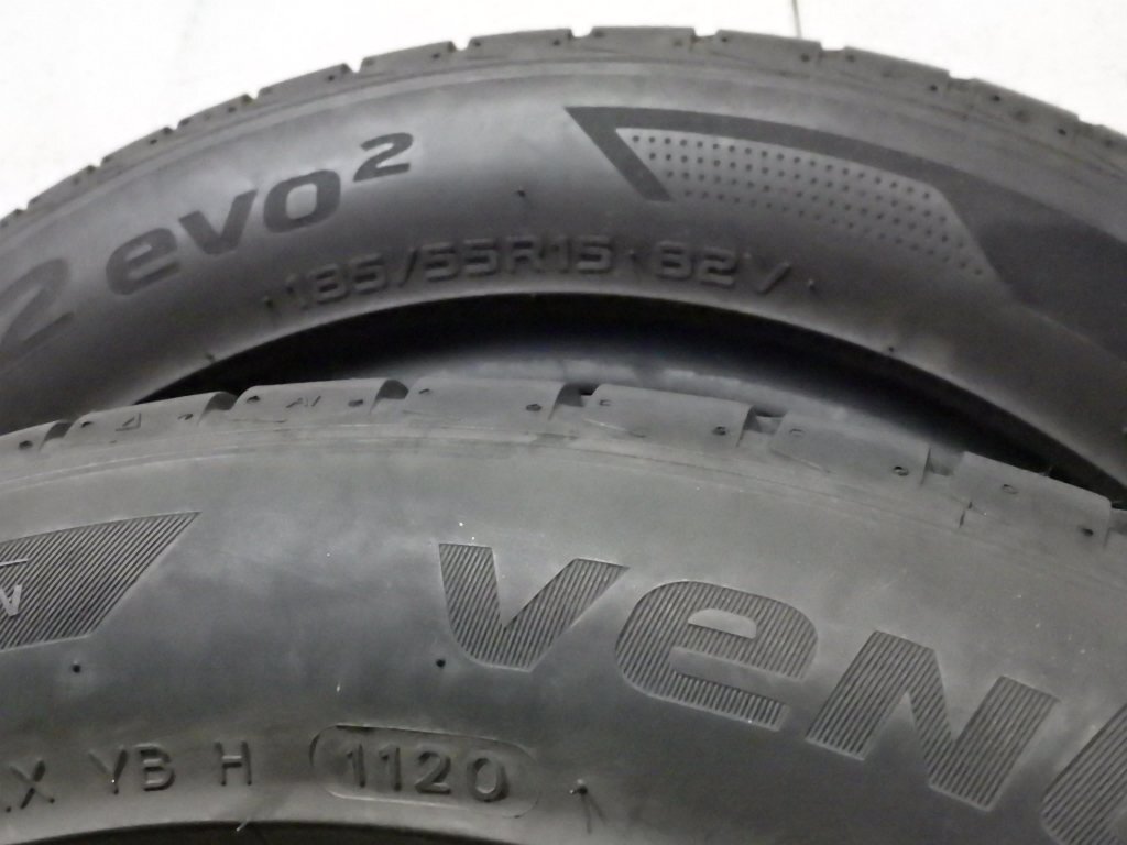 石) 185/55R15 82V ハンコック evo2 夏タイヤ 2020年製 4本SET サマー 