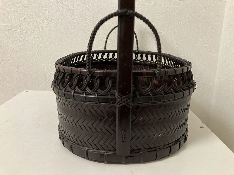 940 輪道口 莨盆 興斎造 近藤幸男 茶道具_3