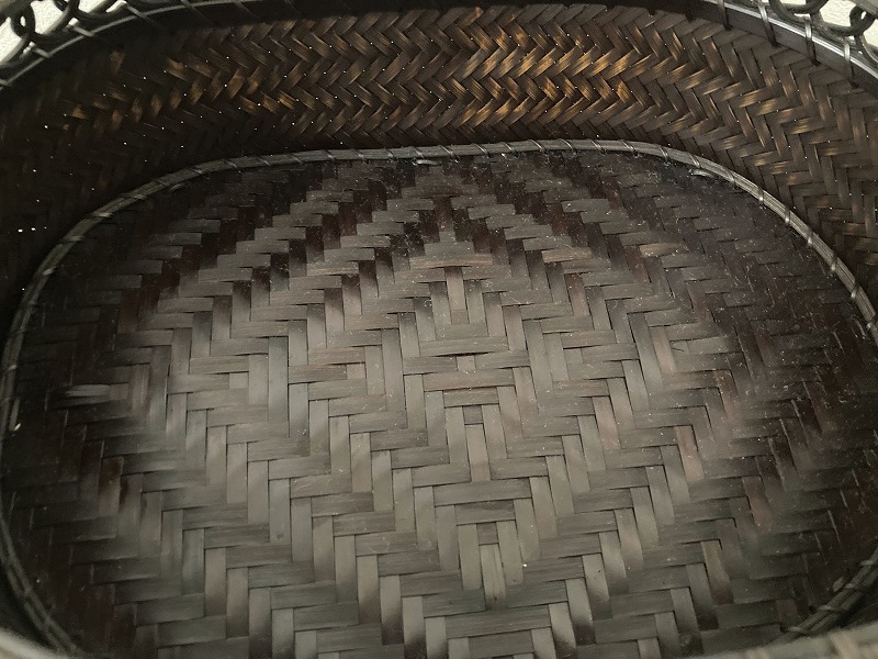 940 輪道口 莨盆 興斎造 近藤幸男 茶道具_5