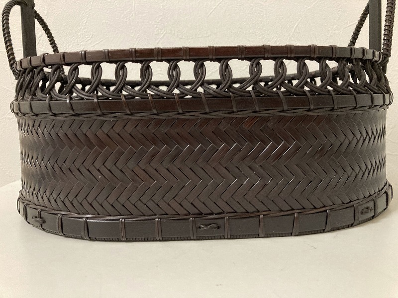 940 輪道口 莨盆 興斎造 近藤幸男 茶道具_6