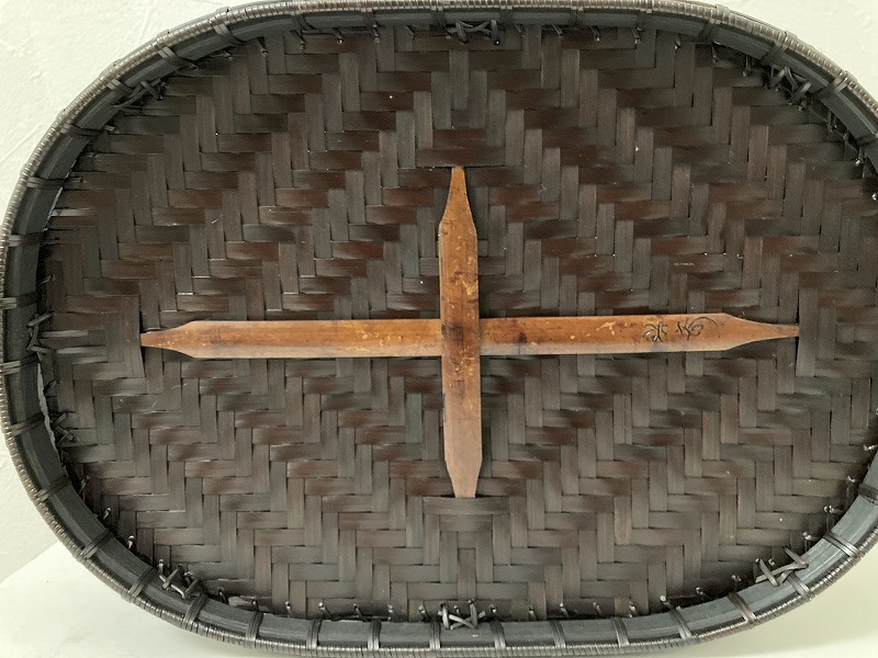 940 輪道口 莨盆 興斎造 近藤幸男 茶道具_8