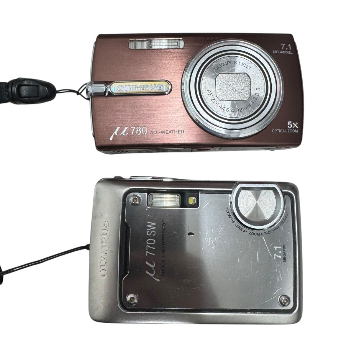 15755-56 1円〜デジカメ2点まとめ OLYMPUS オリンパス μ780 μ770SW