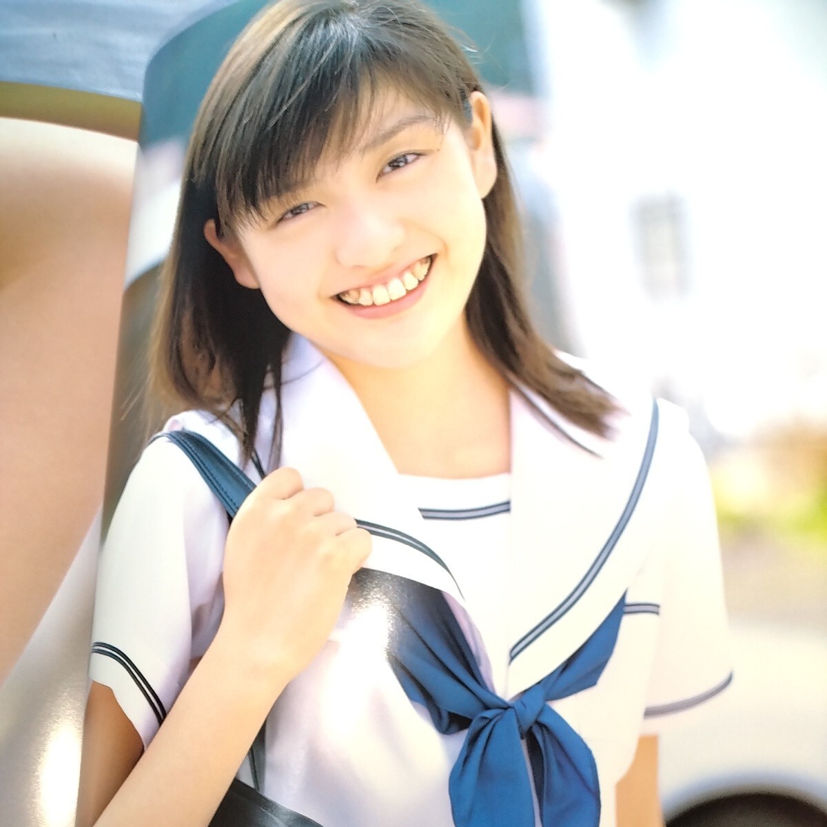 【14歳！】岩井七世 セカンド写真集「はっか」初版・帯びつき　セーラー服・体操服・水着　2003年発売　p2119_3