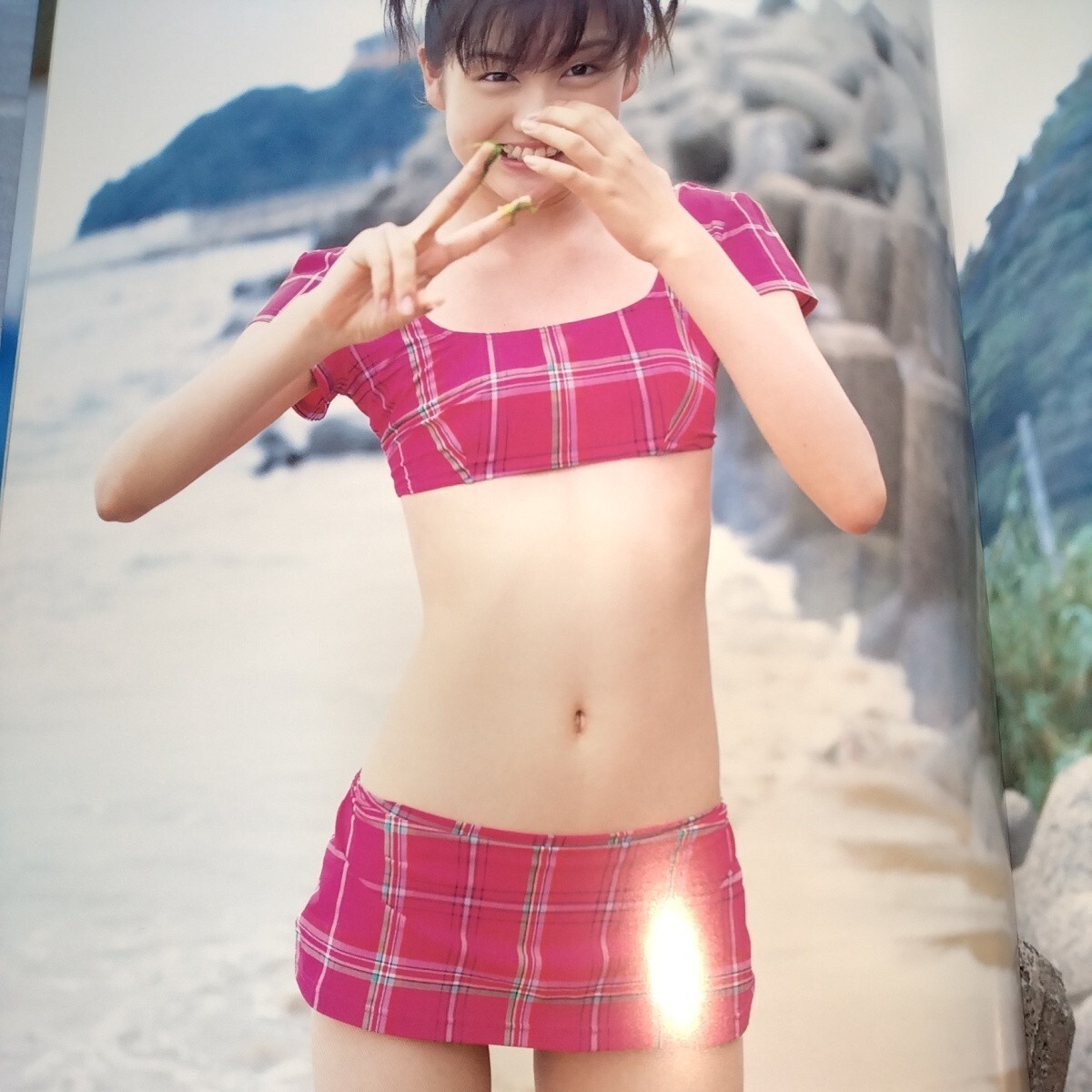 【14歳！】岩井七世 セカンド写真集「はっか」初版・帯びつき　セーラー服・体操服・水着　2003年発売　p2119_8