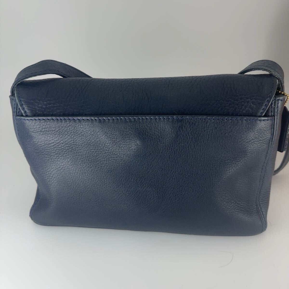 希少 レア OLD COACH オールドコーチ シボ革 オールレザー フラップ 