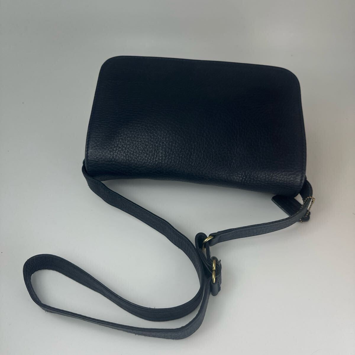 希少 レア OLD COACH オールドコーチ シボ革 オールレザー フラップ 