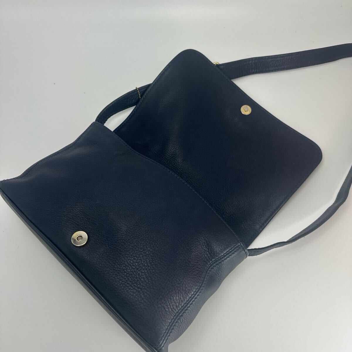 希少 レア OLD COACH オールドコーチ シボ革 オールレザー フラップ 