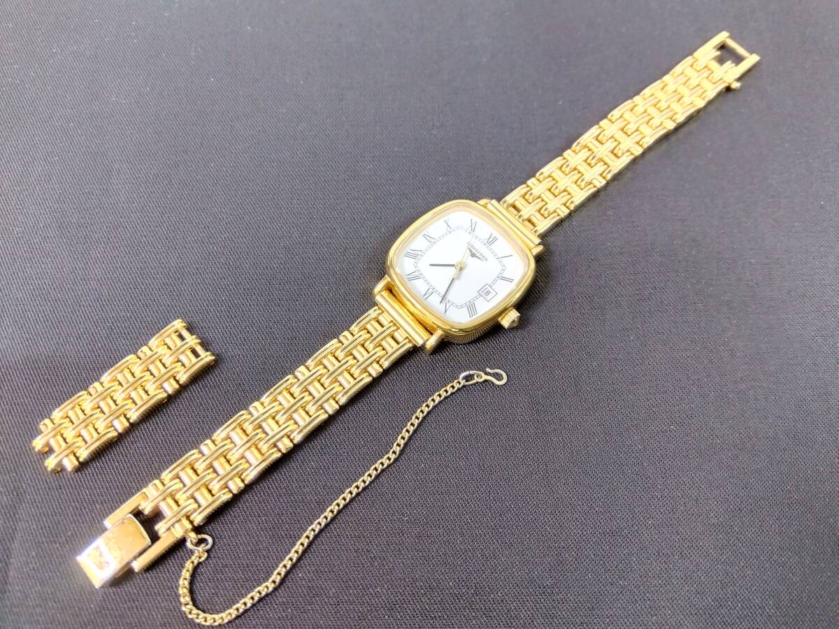 ☆美品　LONGINES SWISS ロンジン　レディースクォーツ腕時計　L4.261.2 可動品　コマ付_1