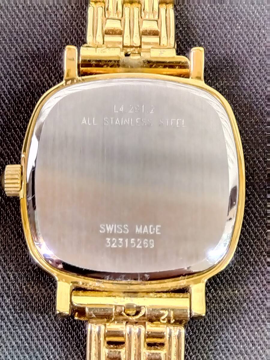 ☆美品　LONGINES SWISS ロンジン　レディースクォーツ腕時計　L4.261.2 可動品　コマ付_6