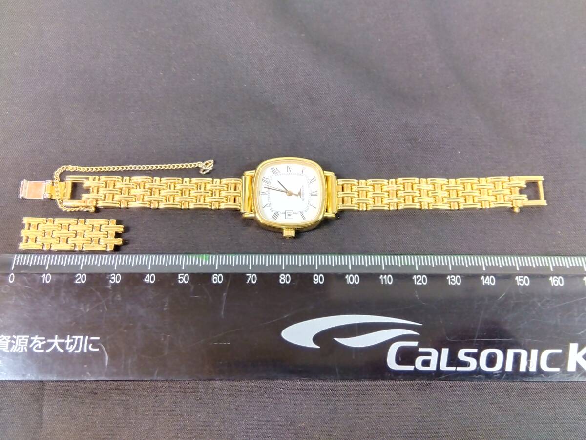 ☆美品　LONGINES SWISS ロンジン　レディースクォーツ腕時計　L4.261.2 可動品　コマ付_8