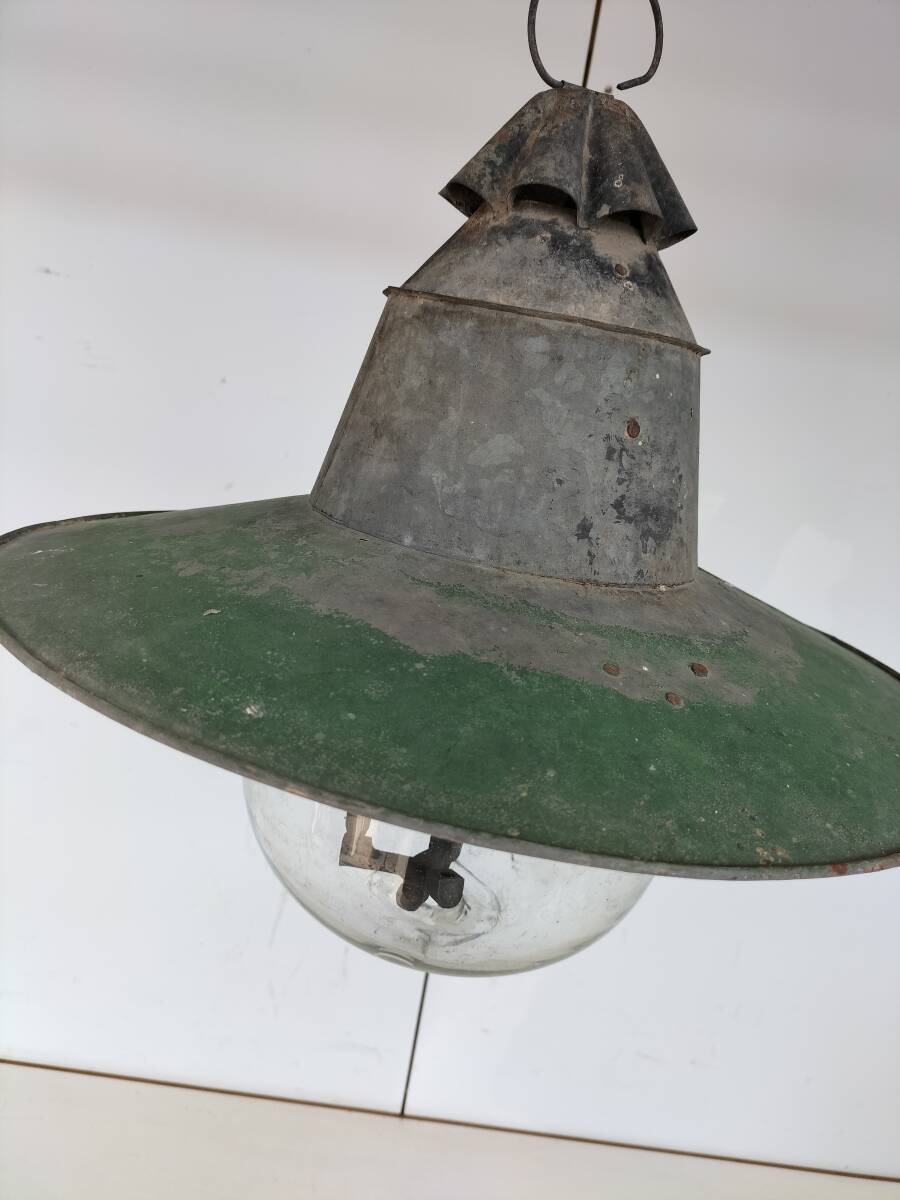 コレクター必見 古民家　旧家屋　希少　ガス燈 アンティーク　ビンテージ　照明　吊り下げランプ ランプ 照明　インテリア　動作未確認_2