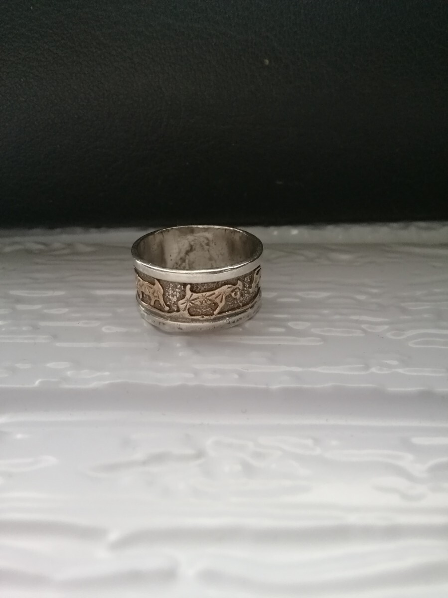 ナバホ族 TSK刻印 リング 14号 シルバー925 12kgf 指輪 インディアン