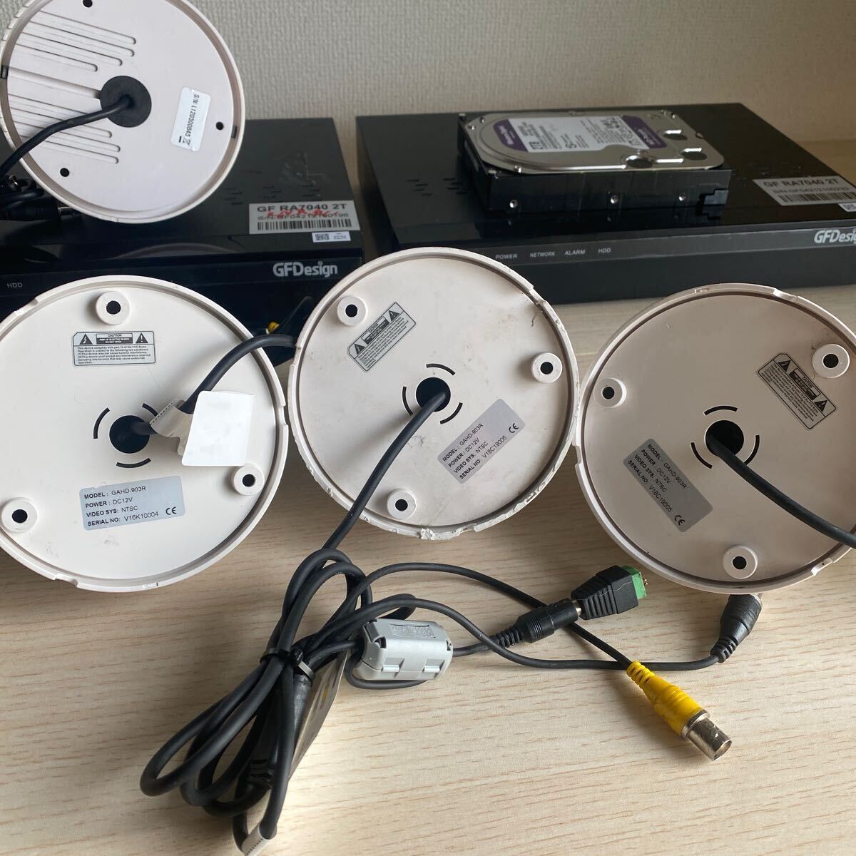防犯カメラ　GFDesign レコーダー　GF RA7040 2T 2台/カメラ　GAHD-903R 3台/カメラ　型番不明1台　まとめてセット　中古品_6