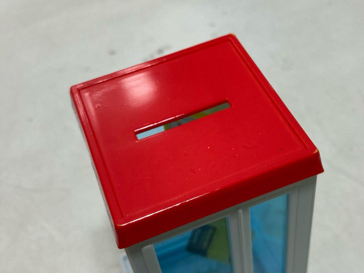 管理1347 当時物 テレホンボックス 貯金箱 公衆 電話ボックス 日本電信電話公社 ミニチュア 模型 フィギュア 昭和 レトロ インテリア_2