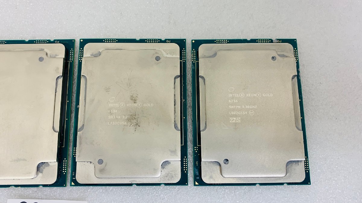 CPU インテル Xeon gold まとめて4個 srfpn Intel Xeon Gold 6234 3.30GHz sr3ar ...