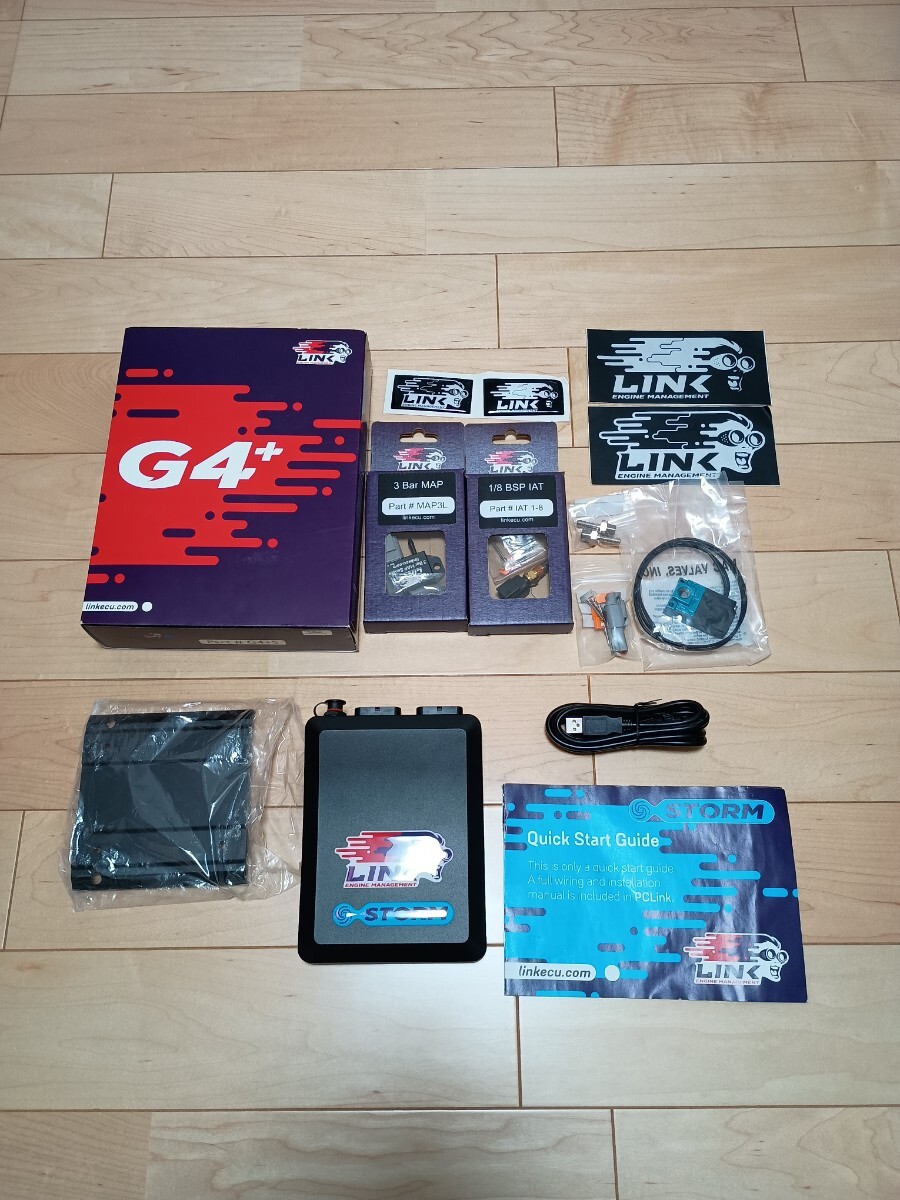 送料無料・未使用品】LINK G4＋ STORM フルコン MAP・給気温センサー ブーストコントローラーセット JZX100 1JZ_1