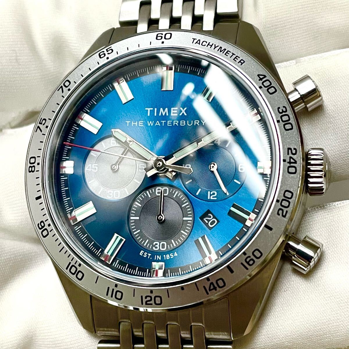 未使用 新作 タイメックス TIMEX ウォーターベリートラディショナル クロノグラフ TW2Y18500 ブルー クォーツ 付属品完備　 腕時計_1