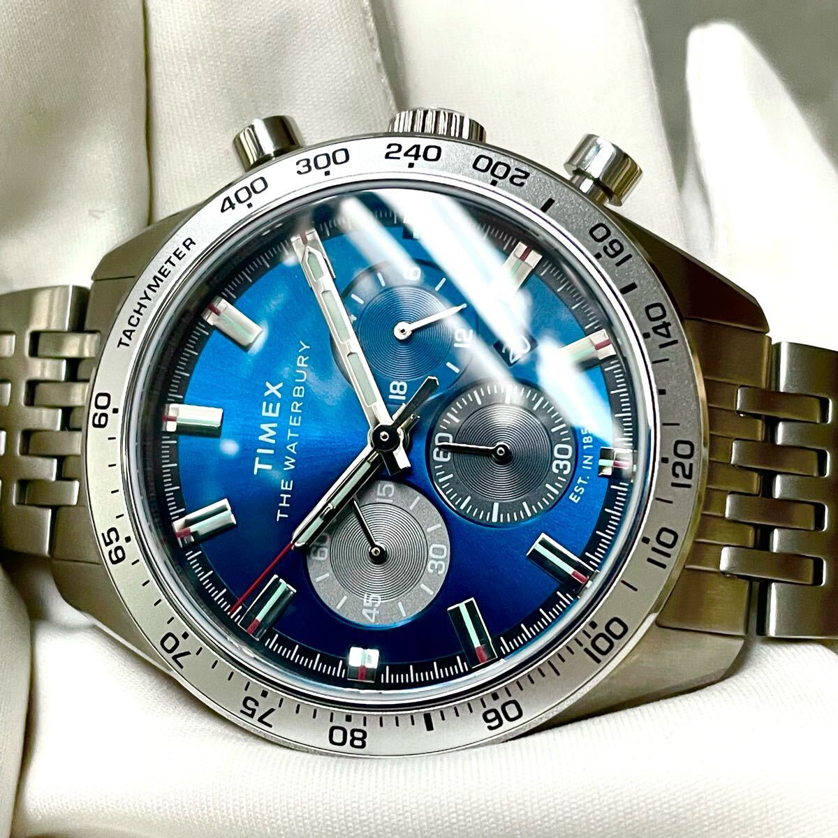 未使用 新作 タイメックス TIMEX ウォーターベリートラディショナル クロノグラフ TW2Y18500 ブルー クォーツ 付属品完備　 腕時計_2