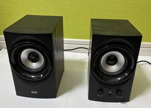 ハイパワーUSBスピーカー　サンワサプライMM-SPU9BK【センターキャップ破損あり】